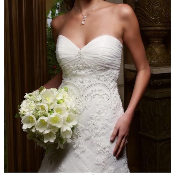 Casablanca Style 1914 Wedding Dress Color Ivy - Picture 2 of 12